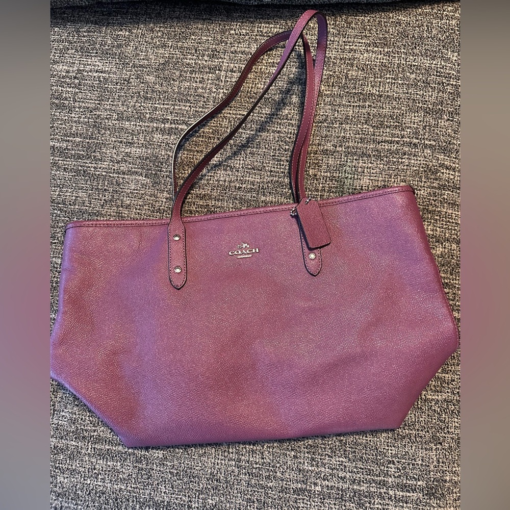 Coach Purple Tote Bag